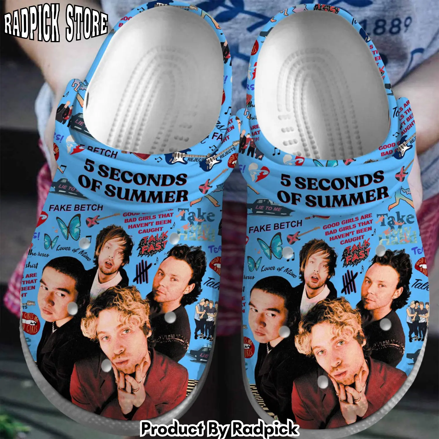 Radpick 5 seconds of summer band music clogs shoes comfortable for men women unu rp6528368